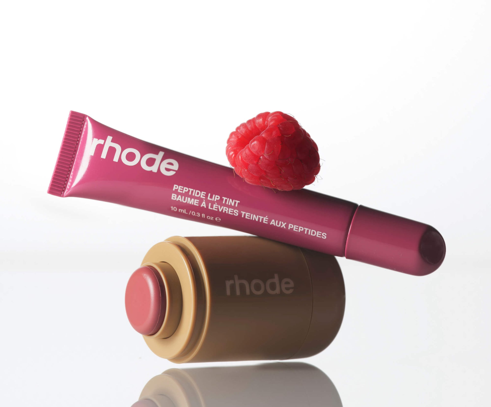 RHODE THE DUOS POCKET BLUSH + PEPTIDE LIP TINT  SLEEPY GIRL + RASPBERRY JELLY -  A BERRY MAUVE PAIR
