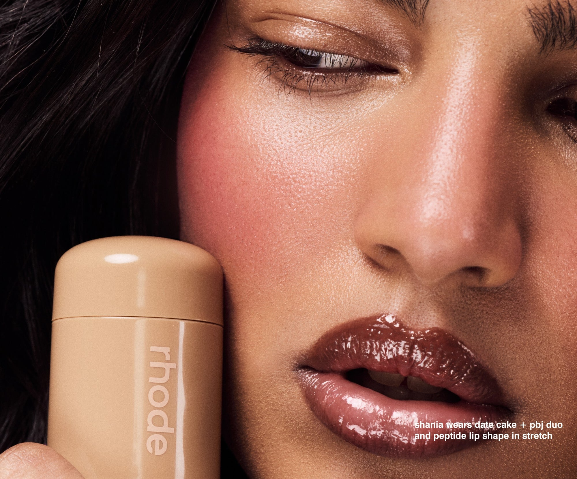 RHODE THE DUOS POCKET BLUSH + PEPTIDE LIP TINT  DATE CAKE + PBJ -  A WARM BERRY PAIR