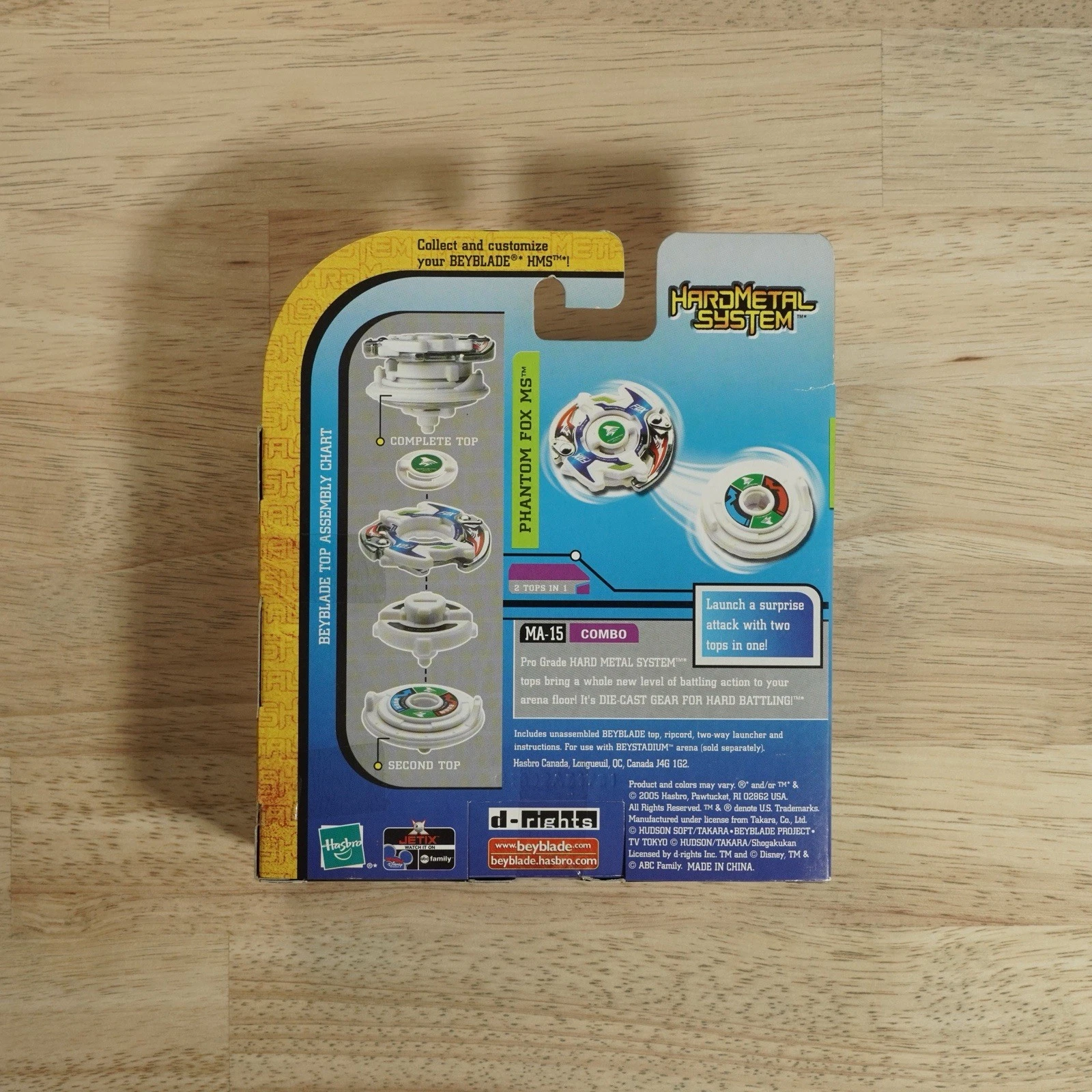 BEYBLADE HMS HARD METAL SYSTEM MA-15 PHANTOM FOX MS