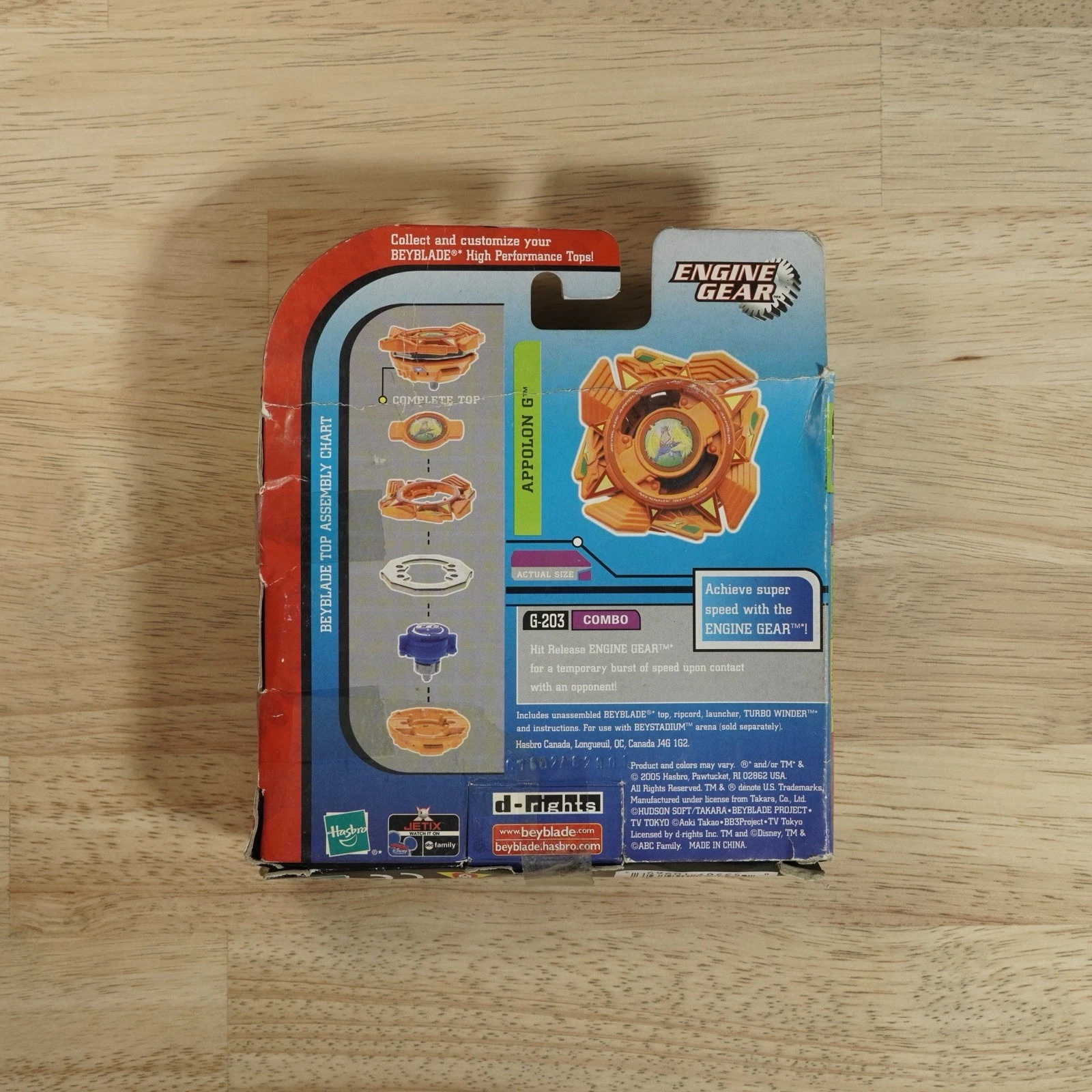 BEYBLADE G-REVOLUTION G-203 APOLLON G ENGINE GEAR