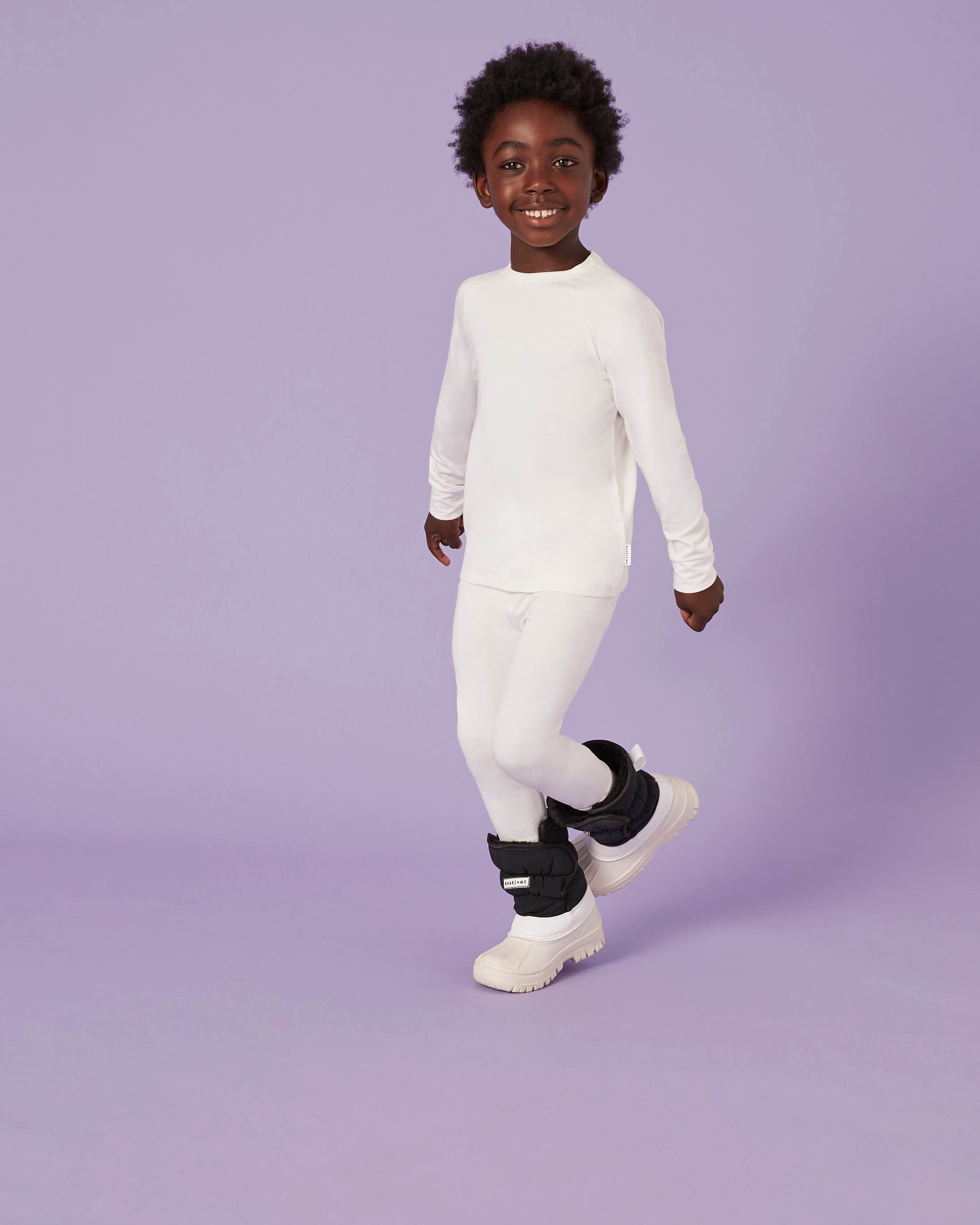 ROARSOME BAMBOO BASE LAYER - FROST WHITE