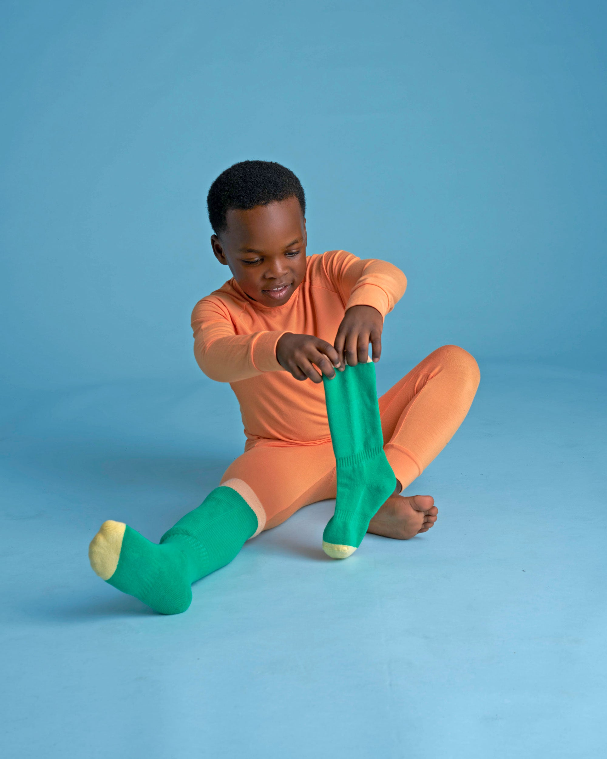 ROARSOME BAMBOO BASE LAYER - SUNSET ORANGE