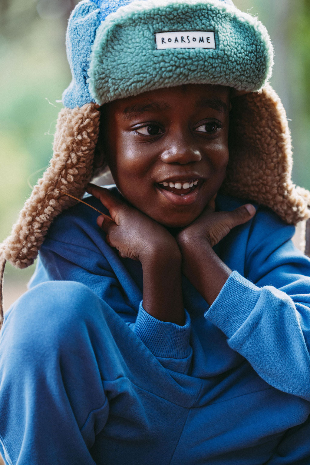 ROARSOME ORGANIC COTTON TRACKSUIT - OCEAN BLUE