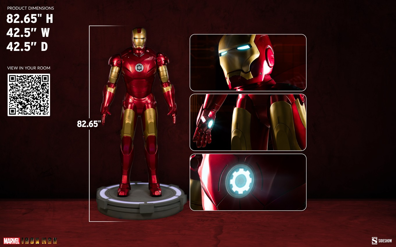SIDESHOW IRON MAN MARK III LIFE-SIZE FIGURE BY SIDESHOW COLLECTIBLES