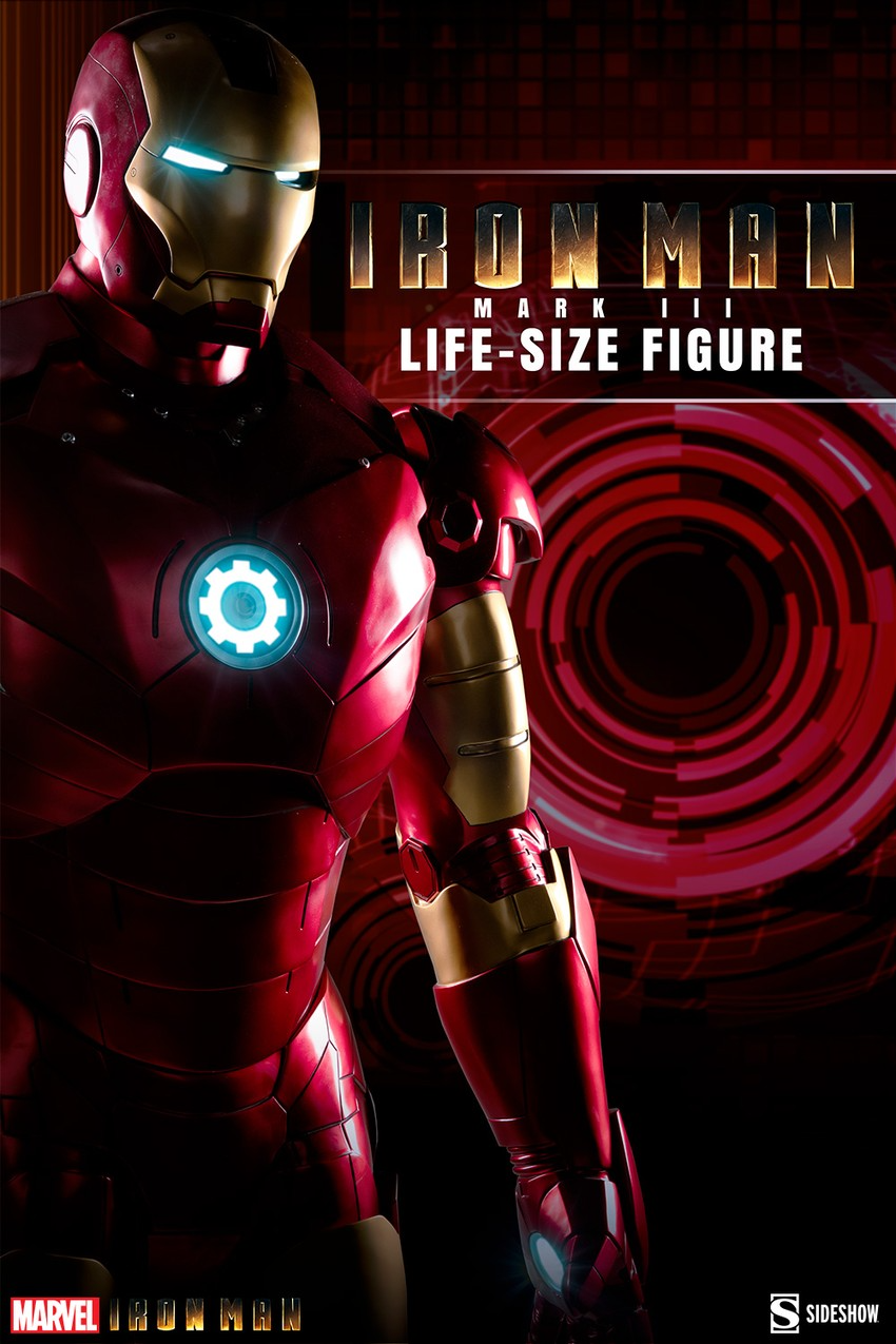 SIDESHOW IRON MAN MARK III LIFE-SIZE FIGURE BY SIDESHOW COLLECTIBLES