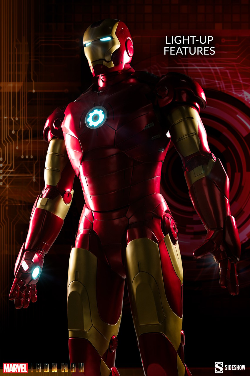 SIDESHOW IRON MAN MARK III LIFE-SIZE FIGURE BY SIDESHOW COLLECTIBLES