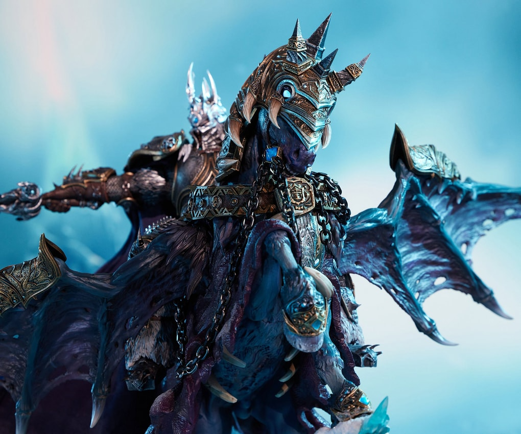 SIDESHOW THE LICH KING & INVINCIBLE STATUES BY ACTIVISION BLIZZARD
