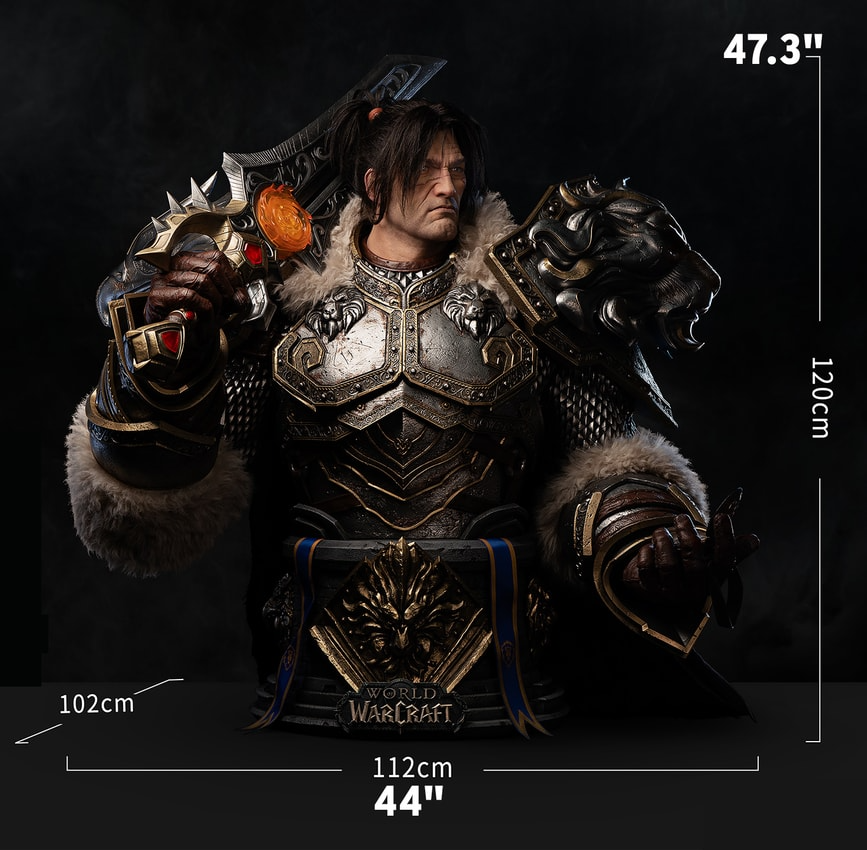 SIDESHOW VARIAN WRYNN LIFE-SIZE BUST BY INFINITY STUDIO