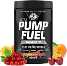 PMD SPORTS PUMP FUEL ULTRA INSANITY PRE WORKOUT POWDER FOCUS, ENDURANCE RECOVERY, 30 SERVINGS