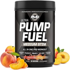 PMD SPORTS PUMP FUEL ULTRA MEDIUM STIM PRE WORKOUT POWDER PEACH NECTARINE 30 SERVINGS