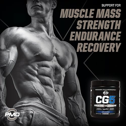 PMD SPORTS CG5 CREATINE L GLUTAMINE POWDER BOOST MUSCLE, RECOVERY WORKOUT PERFORMANCE, 30 SERVINGS