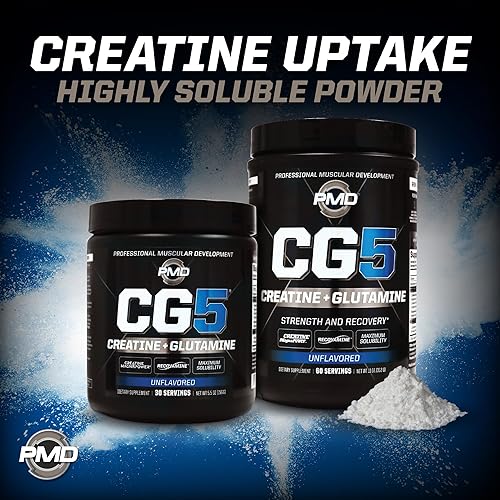 PMD SPORTS CG5 CREATINE L GLUTAMINE POWDER BOOST MUSCLE, RECOVERY WORKOUT PERFORMANCE, 30 SERVINGS