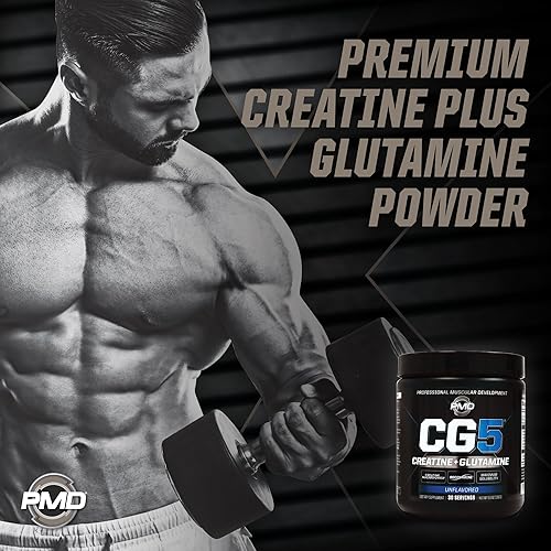 PMD SPORTS CG5 CREATINE L GLUTAMINE POWDER BOOST MUSCLE, RECOVERY WORKOUT PERFORMANCE, 30 SERVINGS