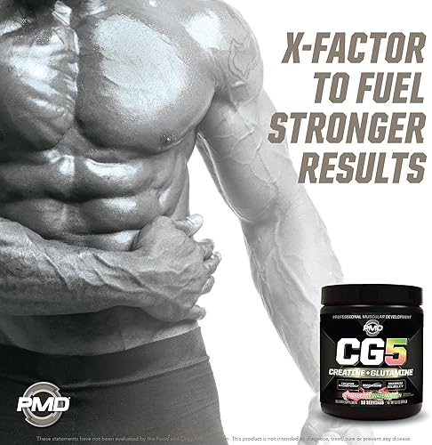 PMD SPORTS CG5 CREATINE L GLUTAMINE POWDER, STRAWBERRY WATERMELON, 30 SERVINGS, MUSCLE RECOVERY