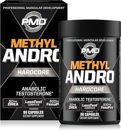 PMD METHYL ANDRO HARDCORE - TESTOSTERONE SUPPORT FOR LEAN MUSCLE STRENGTH - 90 CAPSULES