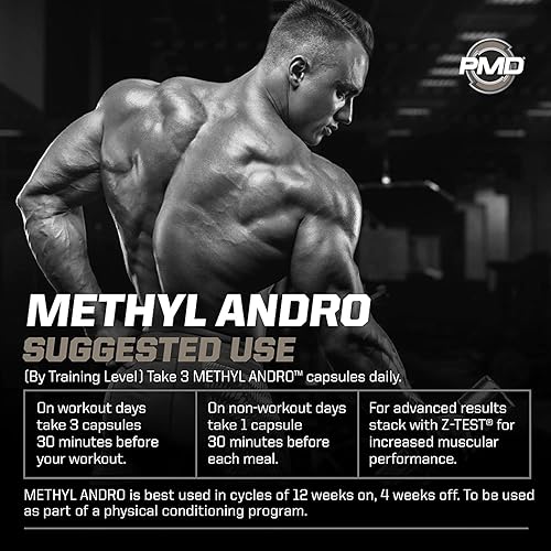 PMD METHYL ANDRO HARDCORE - TESTOSTERONE SUPPORT FOR LEAN MUSCLE STRENGTH - 90 CAPSULES