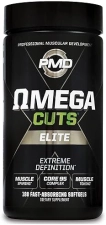 PMD SPORTS OMEGA CUTS ELITE FAT LOSS MUSCLE DEFINITION FORMULA WITH OMEGA, MCT CLA KETO FRIENDLY, ST