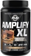PMD SPORTS AMPLIFY XL WHEY PROTEIN WITH HYDRO GREENS, GLUTAMINE SUPERFOODS PEANUT BUTTER CUP, 24 SER