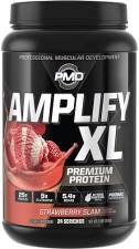 PMD SPORTS AMPLIFY XL WHEY PROTEIN WITH HYDRO GREENS, GLUTAMINE SUPERFOODS - STRAWBERRY SLAM