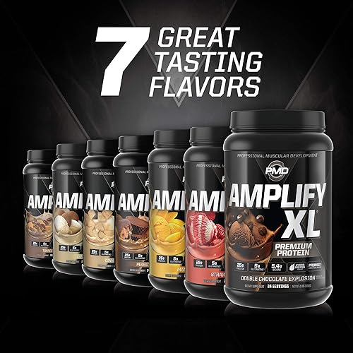 PMD SPORTS AMPLIFY XL WHEY PROTEIN WITH HYDRO GREENS, GLUTAMINE SUPERFOODS - VANILLA, 24 SERVINGS