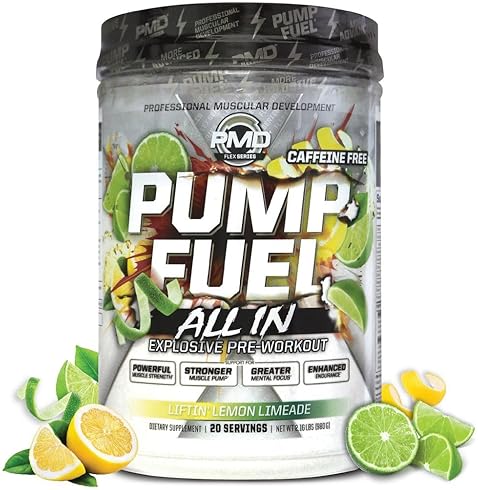 PMD SPORTS PUMP FUEL CAFFEINE-FREE PRE WORKOUT POWDER WITH CREATINE BETA ALANINE, 20 SERVINGS