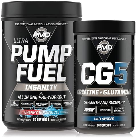 PMD SPORTS ULTRA PUMP FUEL INSANITY PRE WORKOUT CHERRY BOMBSICLE 30 SERVINGS CG5 CREATINE L-GLUTAMIN