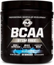 PMD SPORTS STIM-FREE BCAA POWDER BLUE RAZZ MUSCLE RECOVERY, ENERGY PERFORMANCE BOOST