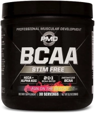PMD SPORTS STIM-FREE BCAA POWDER MUSCLE RECOVERY, ENERGY PERFORMANCE BOOST, 30 SERVINGS