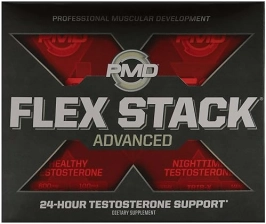 PMD SPORTS FLEX STACK TESTOSTERONE BOOSTER FOR MUSCLE GROWTH, STRENGTH, RECOVERY SLEEP