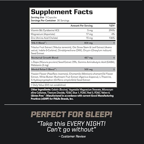 PMD SPORTS Z-TEST NIGHTTIME TESTOSTERONE SUPPORT - SLEEP AID FOR MUSCLE GROWTH RECOVERY - 90 CAPS