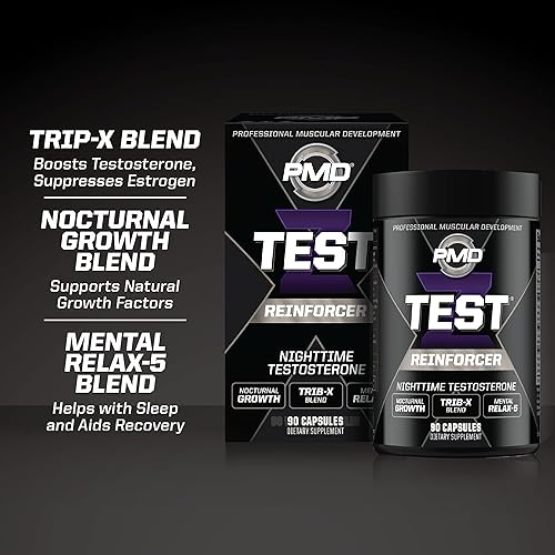 PMD SPORTS Z-TEST NIGHTTIME TESTOSTERONE SUPPORT - SLEEP AID FOR MUSCLE GROWTH RECOVERY - 90 CAPS