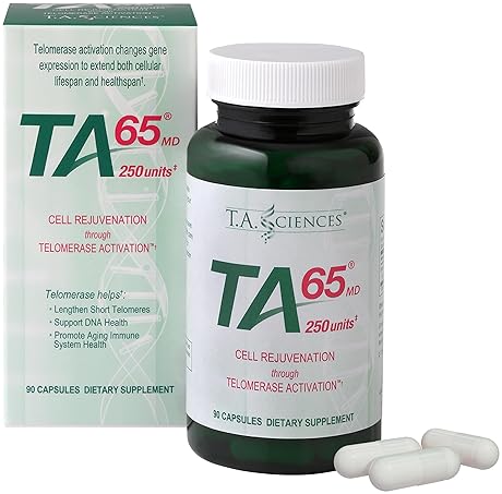 TA-65 TELOMERE ACTIVATION SUPPLEMENT BY T.A. SCIENCES 2.5X POTENCY, 90 CAPSULES PACK
