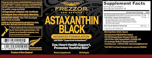 FREZZOR ASTAXANTHIN 12MG SOFTGELS ANTI-AGING, ANTIOXIDANT, SKIN EYE HEALTH, IMMUNE SUPPORT
