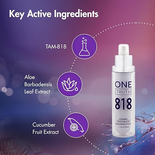 ONE TRUTH 818 ATOMISER SPRITZ TAM-818 ANTI-AGING FACE MIST WITH TELOMERASE ACTIVATION FOR YOUTHFUL SKIN