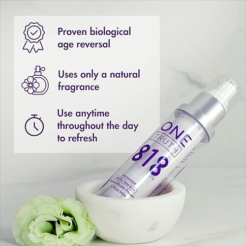 ONE TRUTH 818 ATOMISER SPRITZ TAM-818 ANTI-AGING FACE MIST WITH TELOMERASE ACTIVATION FOR YOUTHFUL SKIN