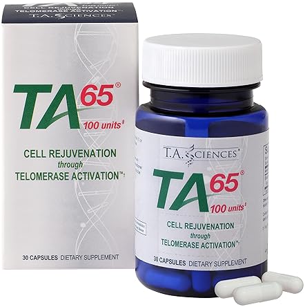 T.A. SCIENCES TA-65 MD TELOMERASE ACTIVATION SUPPLEMENT - 30 CAPSULES, 100 UNITS