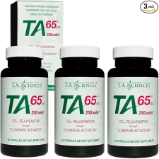 T.A. SCIENCES TA-65 TELOMERE ACTIVATION SUPPLEMENT - 2.5 TIMES POTENCY, 90 CAPSULES, 3 PACK
