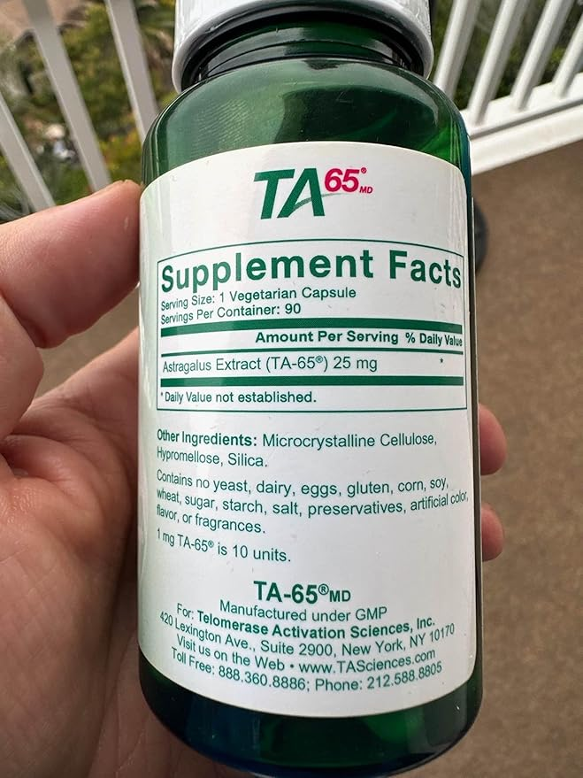 T.A. SCIENCES TA-65 TELOMERE ACTIVATION SUPPLEMENT - 2.5 TIMES POTENCY, 90 CAPSULES, 3 PACK