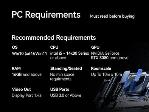 PIMAX CRYSTAL VR HEADSET 50PPD 3840X3840 PER EYE ULTRA-SHARP 127 FOV FOR FLIGHT SIMS GAMES