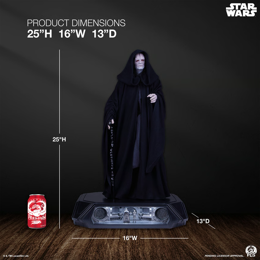 SIDESHOW EMPEROR PALPATINE HYPERREAL 1:3 SCALE STATUE BY PCS