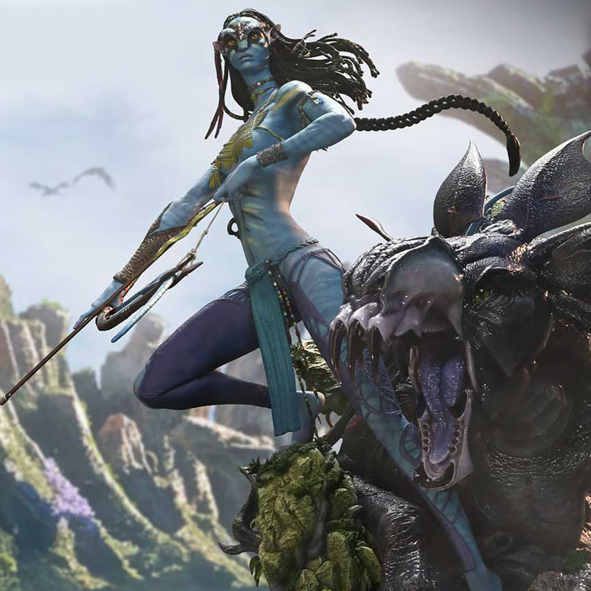 SIDESHOW NEYTIRI & THANATOR (DELUXE BONUS VERSION) QUARTER SCALE STATUE BY PRIME 1 STUDIO