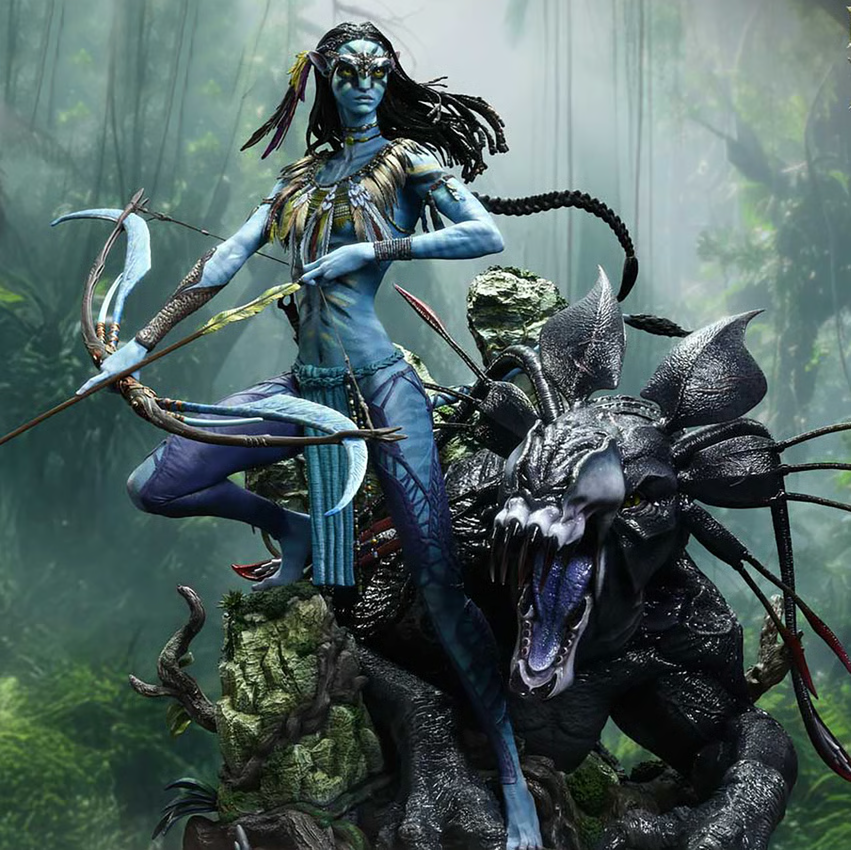 SIDESHOW NEYTIRI & THANATOR (DELUXE BONUS VERSION) QUARTER SCALE STATUE BY PRIME 1 STUDIO