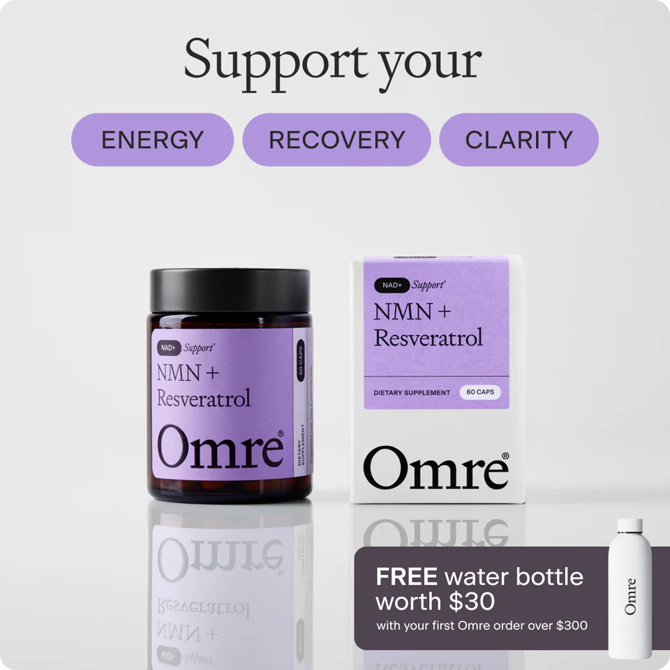 OMRE NAD+ SUPPORT  1182 REVIEWS NMN + RESVERATROL