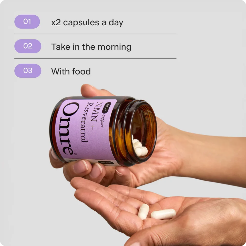 OMRE NAD+ SUPPORT  1182 REVIEWS NMN + RESVERATROL