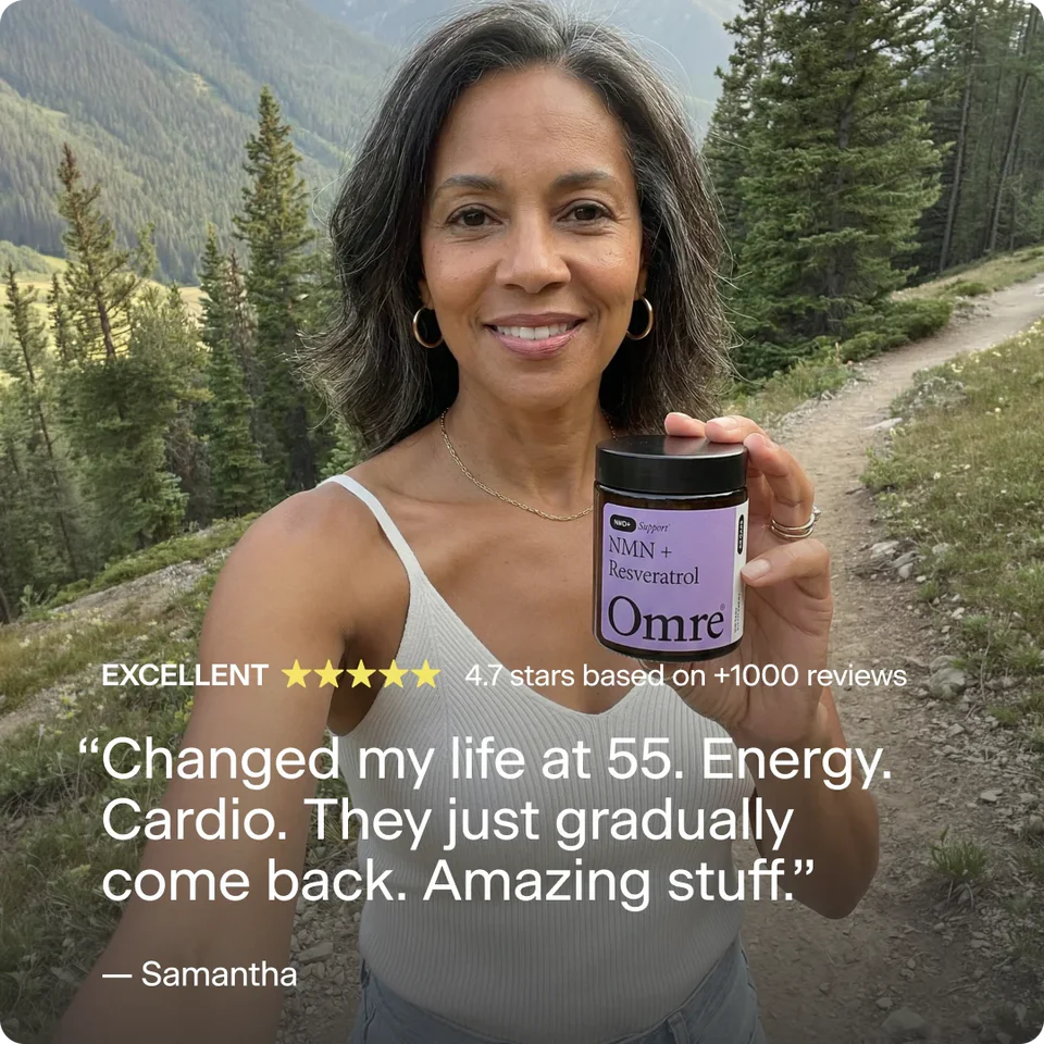 OMRE NAD+ SUPPORT  1182 REVIEWS NMN + RESVERATROL