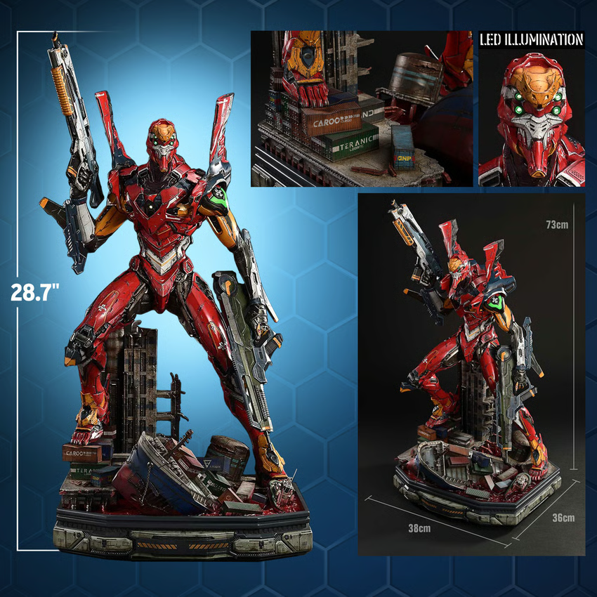 SIDESHOW EVANGELION PRODUCTION MODEL-02 DIORAMA BY PRIME 1 STUDIO