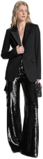 MICHAEL KORS WOMENS BLACK TUXEDO BLAZER STYLISH FORMAL JACKET FOR WOMEN