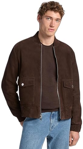 MICHAEL KORS MENS SUEDE BOMBER JACKET STYLISH LIGHTWEIGHT OUTERWEAR FOR MEN