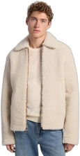 MICHAEL KORS MENS SHEARLING SHIRT JACKET STYLISH WARM OUTERWEAR FOR WINTER