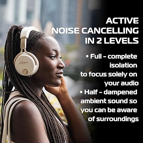 ZILDJIAN ALCHEM-E WIRELESS OVER-EAR HEADPHONES WITH ACTIVE NOISE CANCELLING MIC